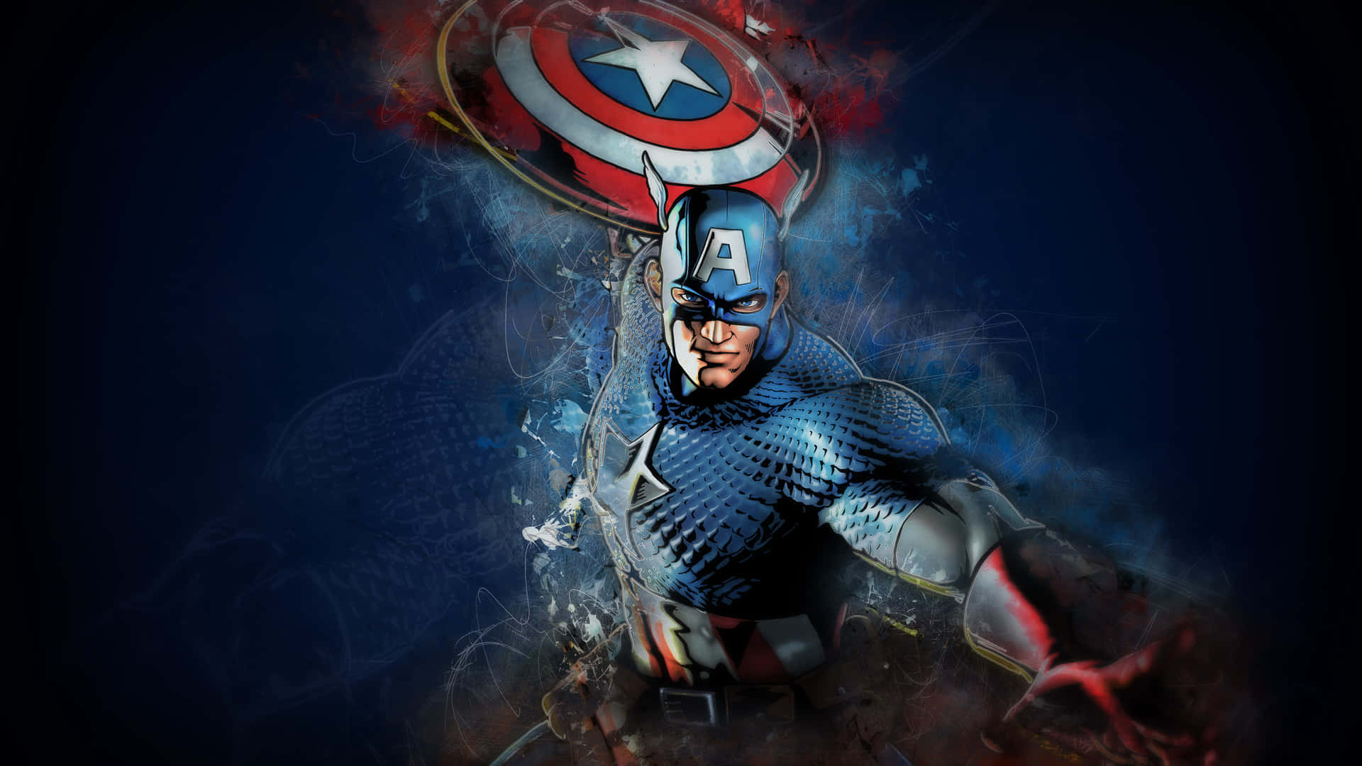 Retro Captain America: The patriotic superhero of the 1940s Wallpaper