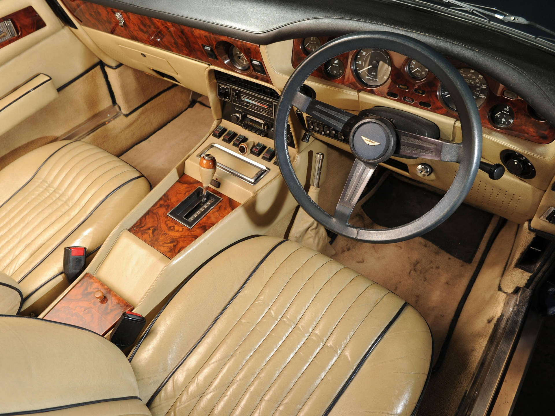 Retro Car With Beige Interior