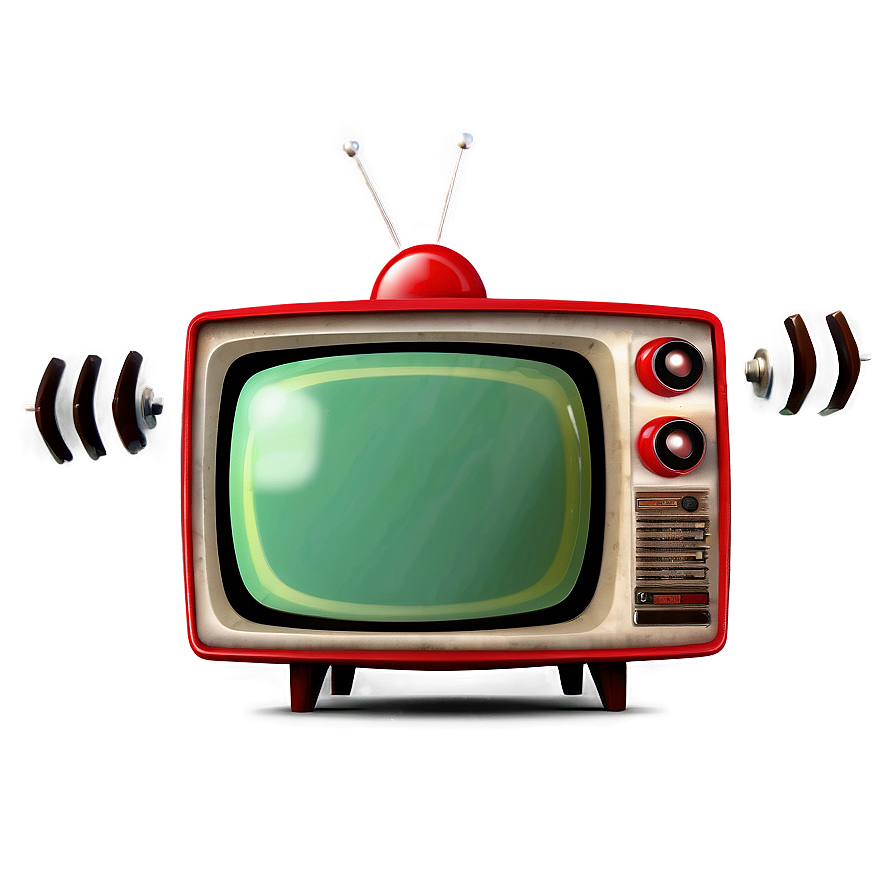 Retro Cartoon Tv Set Png 06132024 PNG