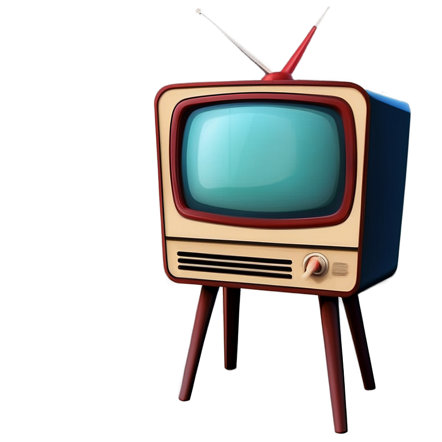 Retro Cartoon Tv Set Png Ayr PNG