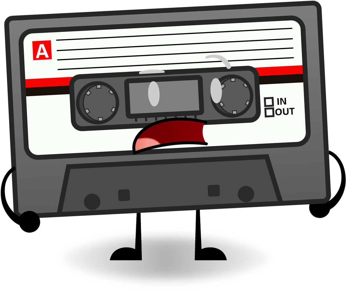 Retro Cassette Tape Illustration PNG