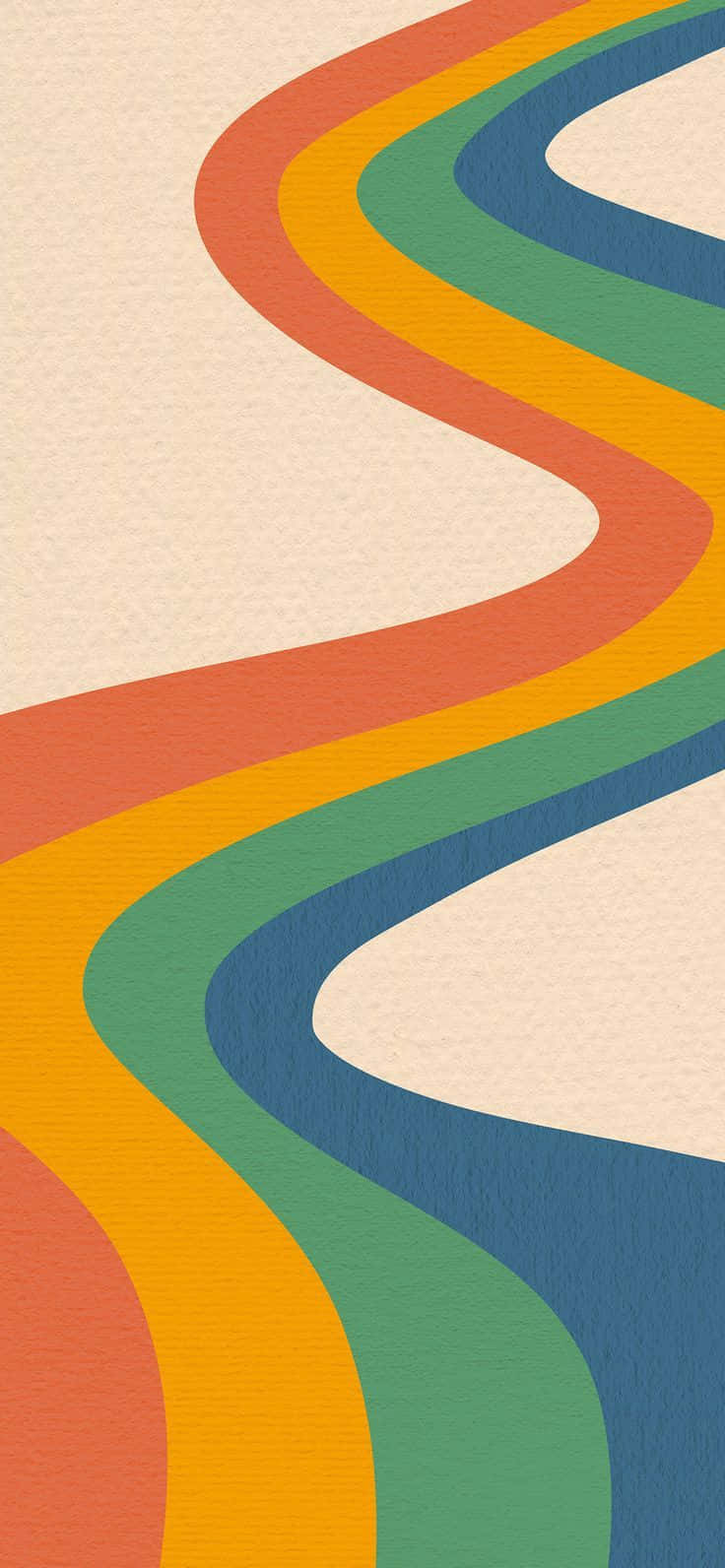 Retro Colorful Curves Artwork Wallpaper