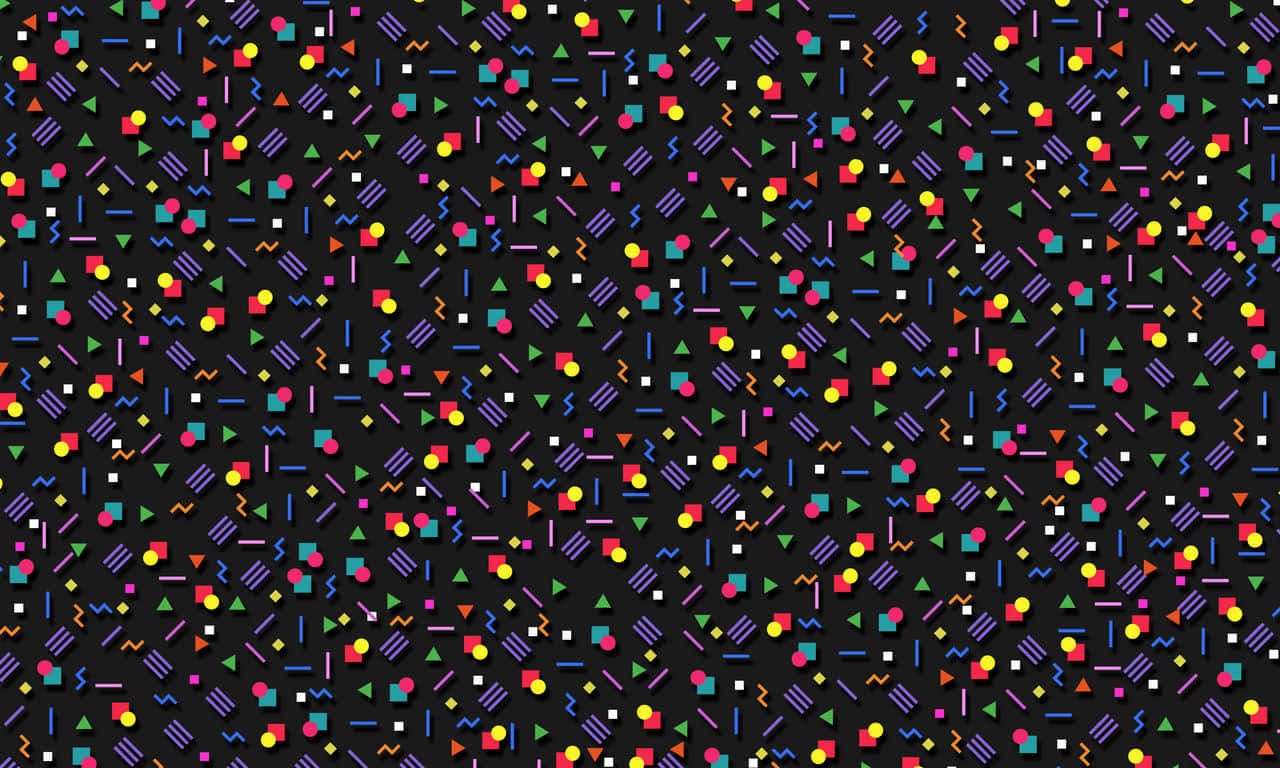 Retro Colorful Geometric Pattern Wallpaper