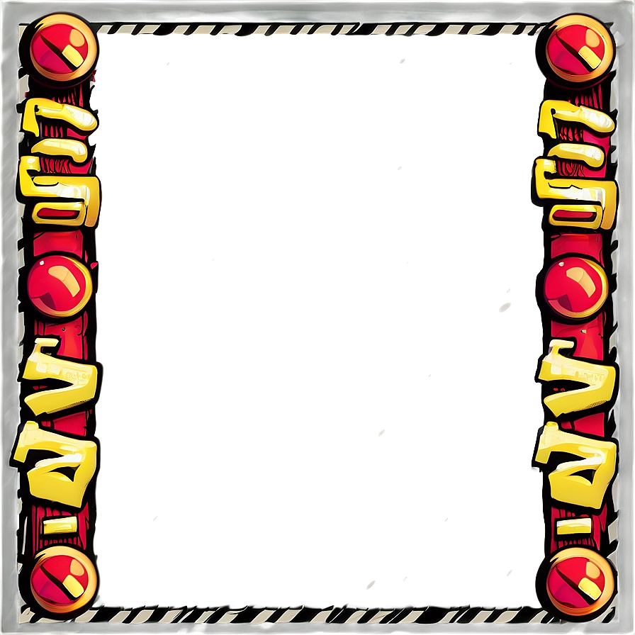 Retro Comic Book Border Png Iii PNG