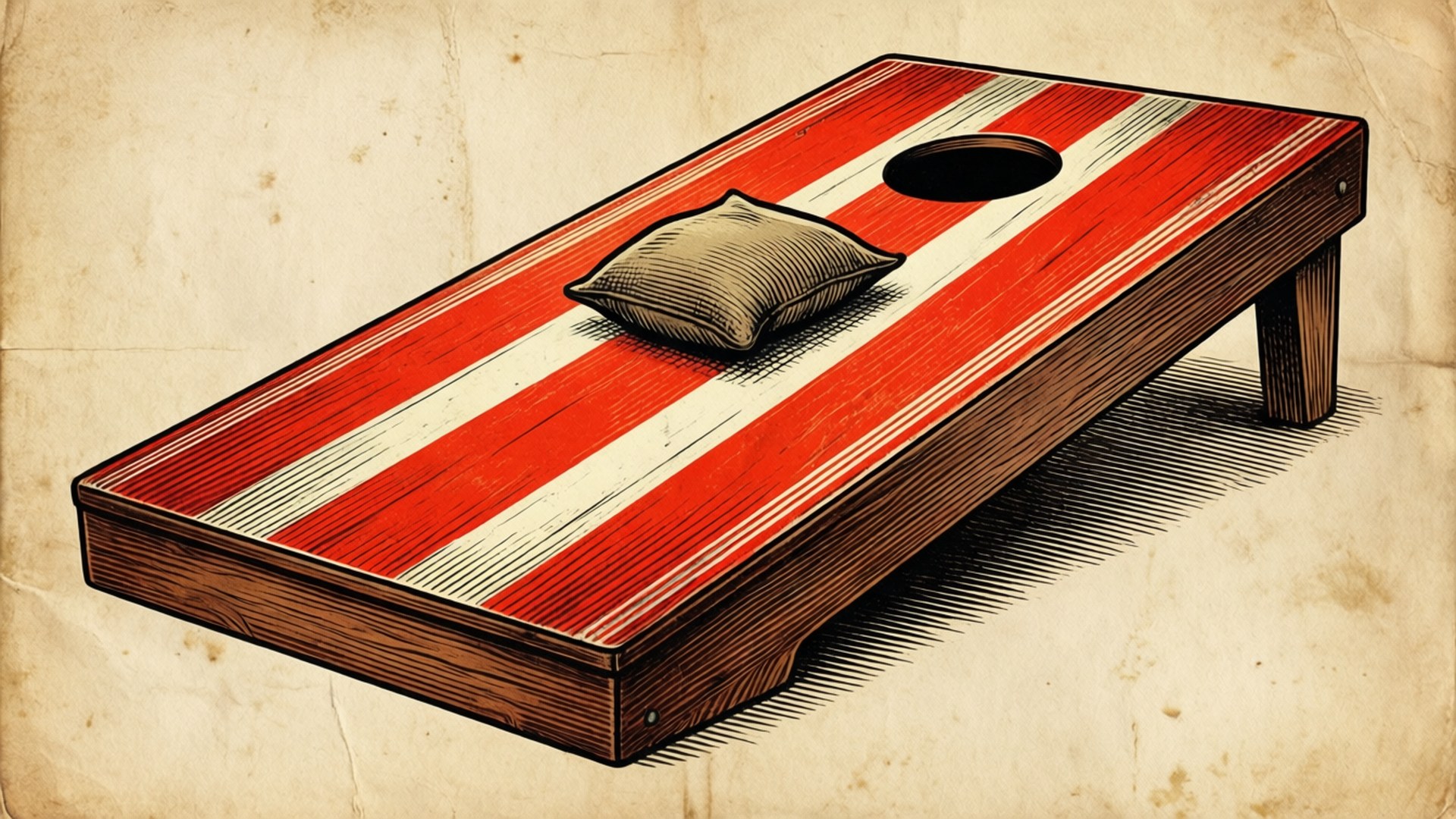 Retro Cornhole Board Fonds d'écran