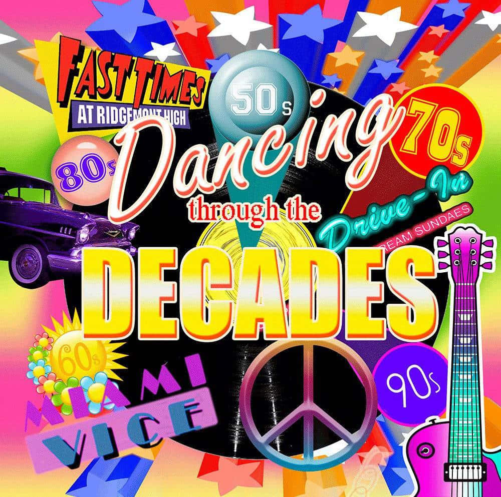 Retro Decades Feestthema Achtergrond