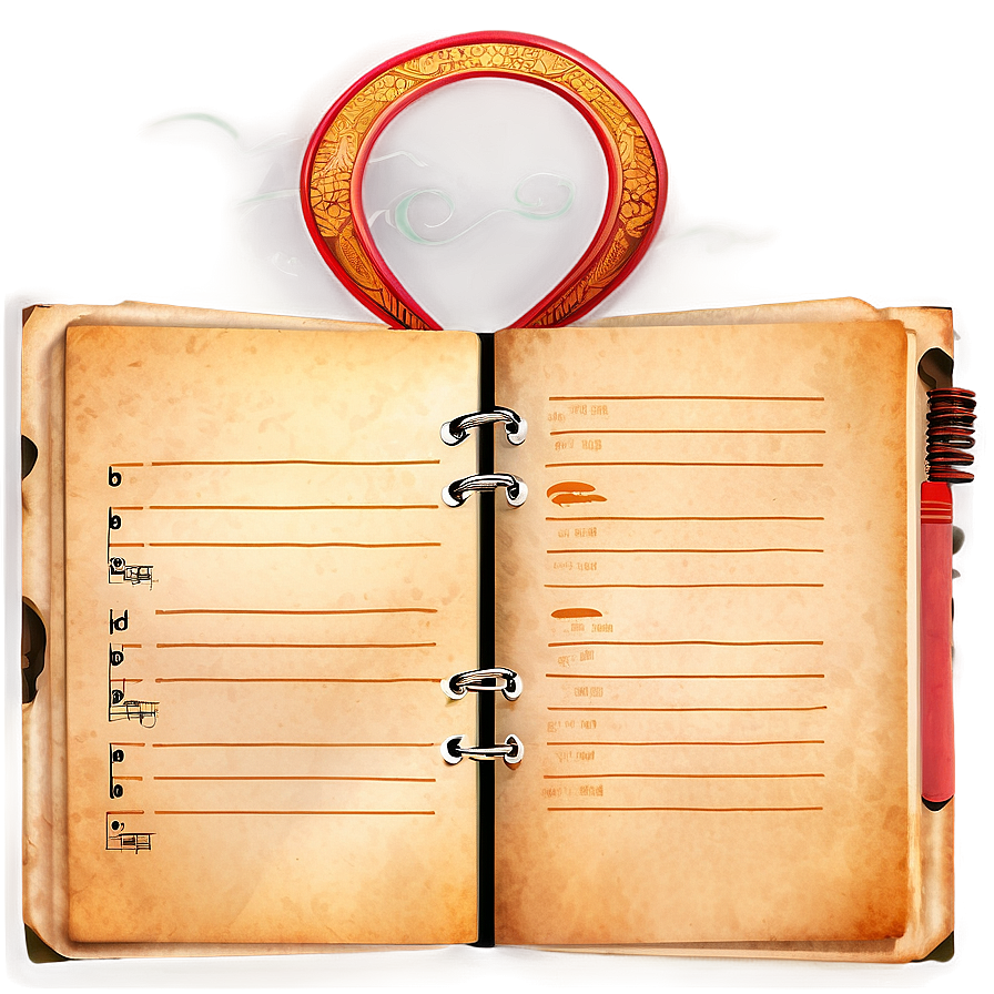 Retro Diary Page Png 86 PNG