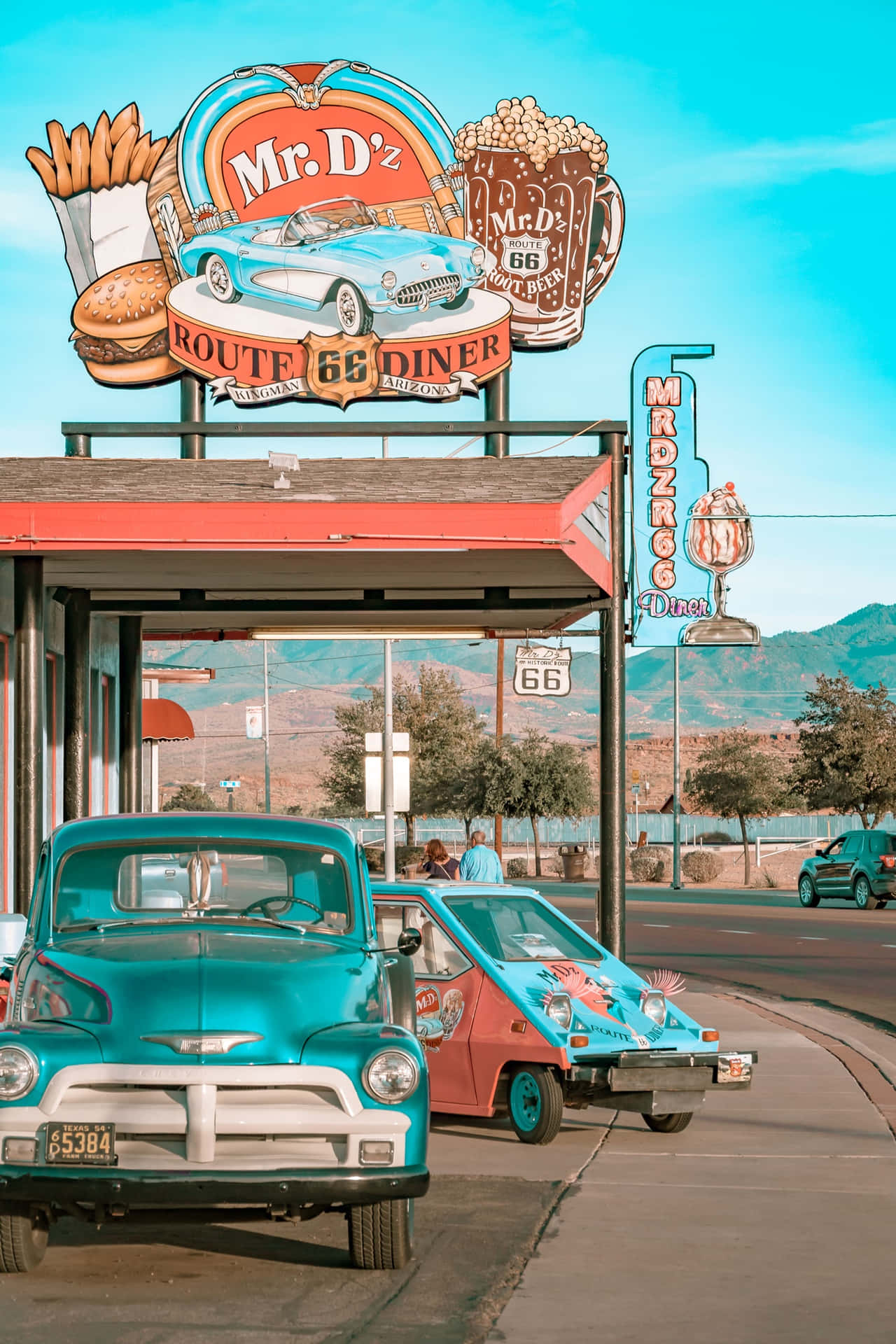 Herrd'z Route 66 Retro Diner Wallpaper