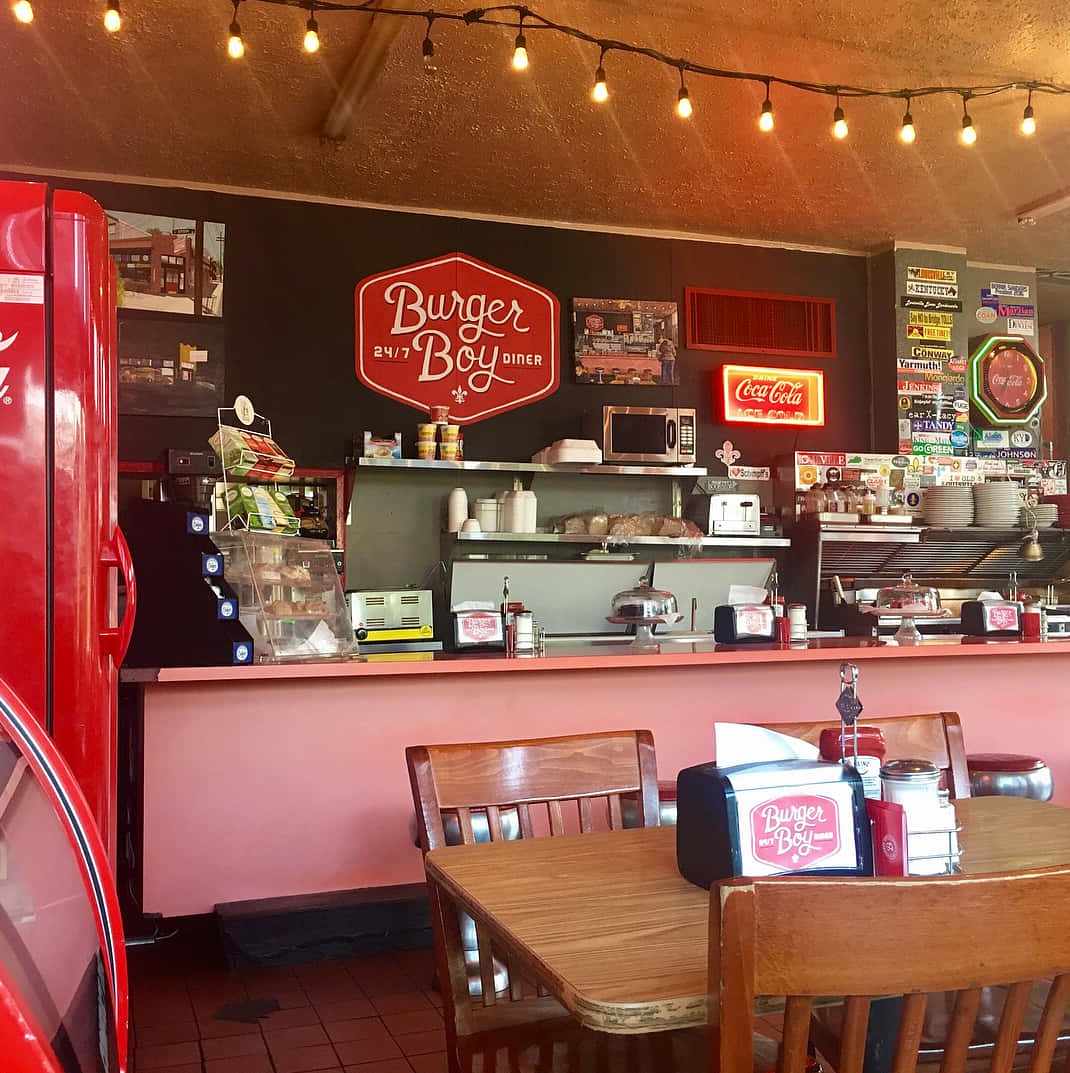 Burgerboy Retro Diner (computer- Oder Handy-hintergrund) Wallpaper