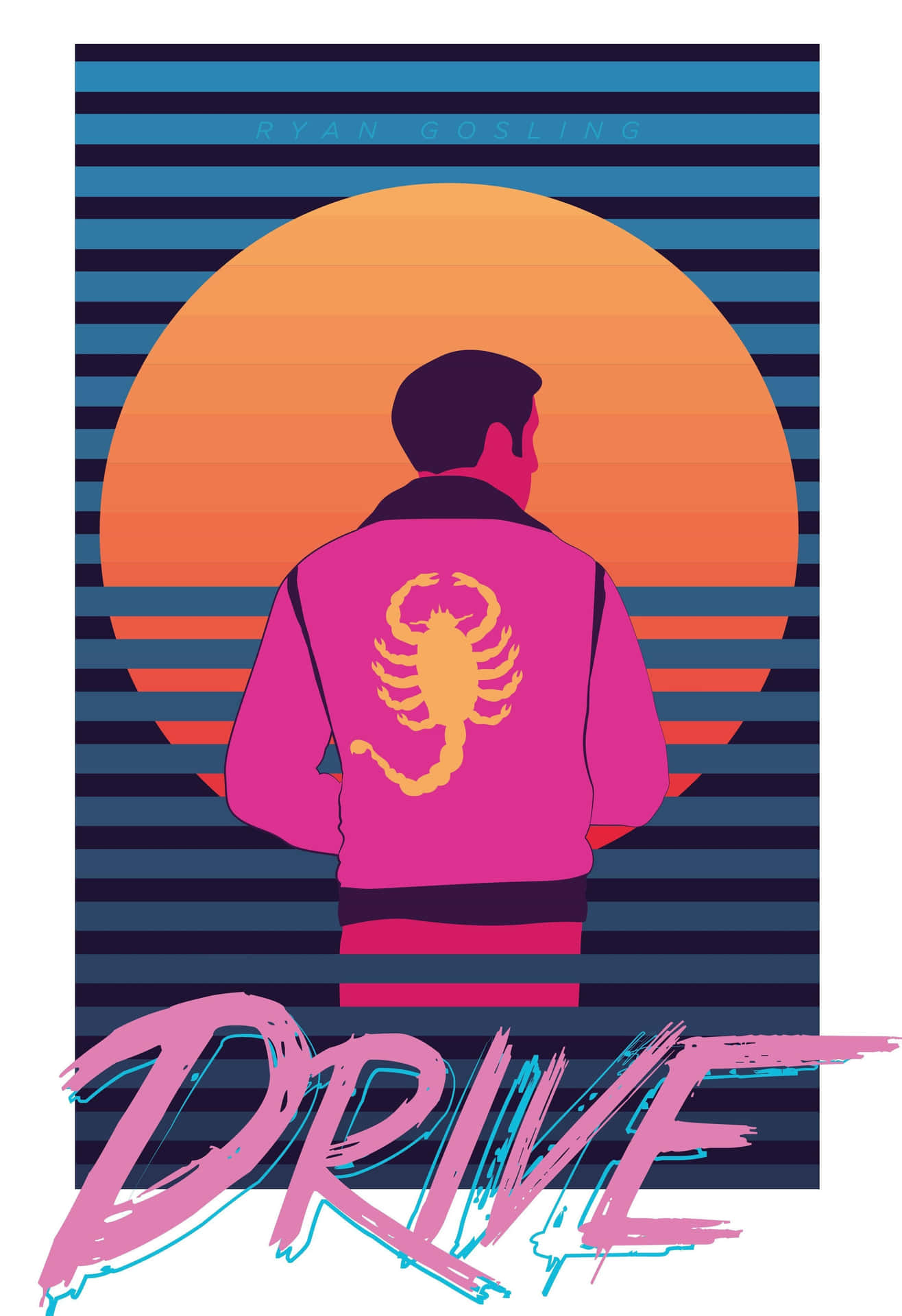 Retro Drive Movie Poster Art Wallpaper
