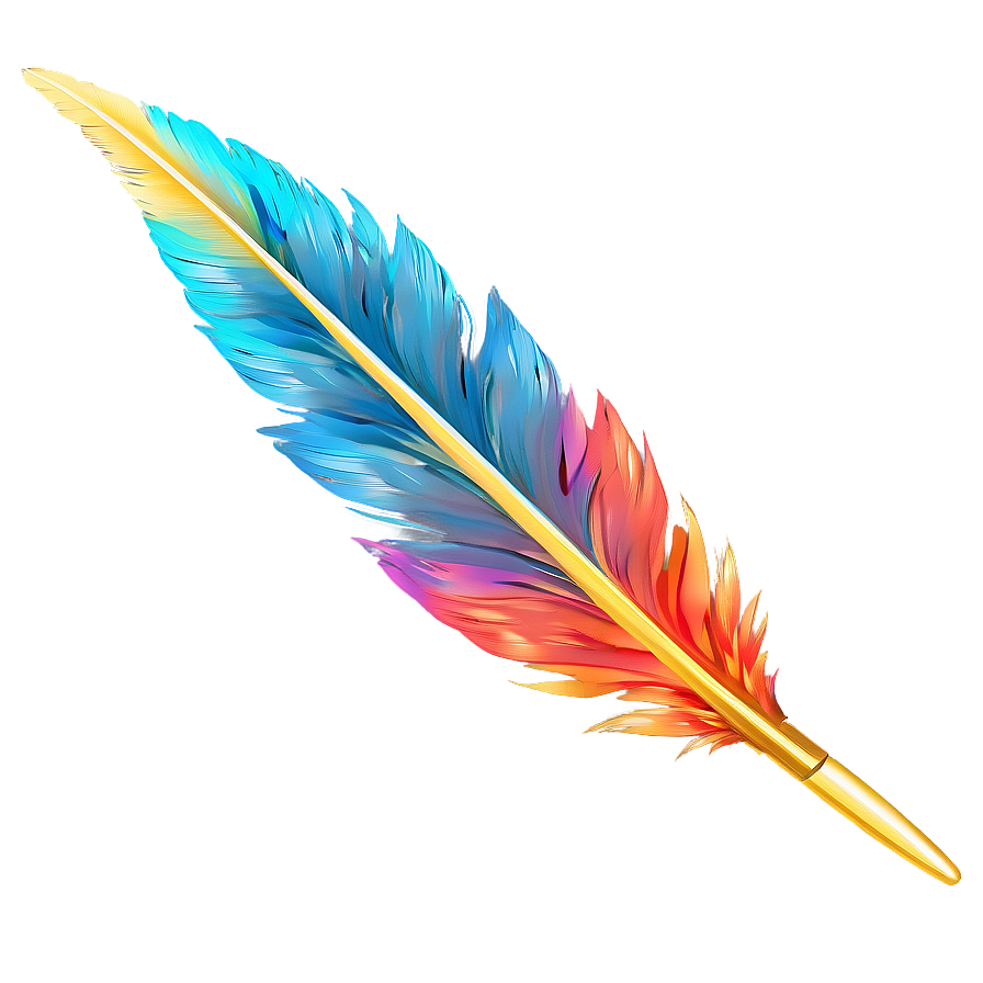 Retro Feather Dip Pen Png 06122024 PNG