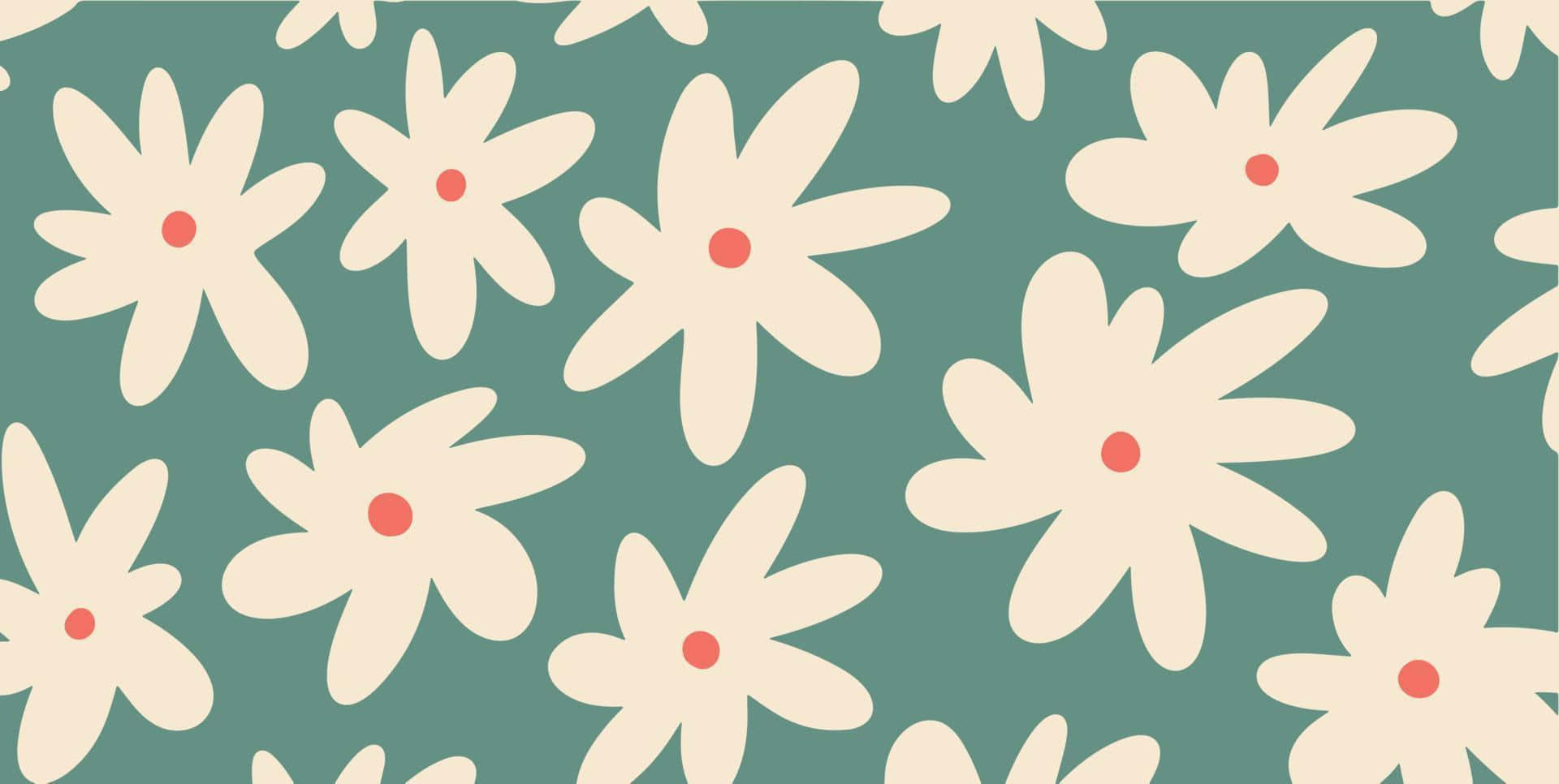 Retro_ Floral_ Pattern_70s_ Style Wallpaper