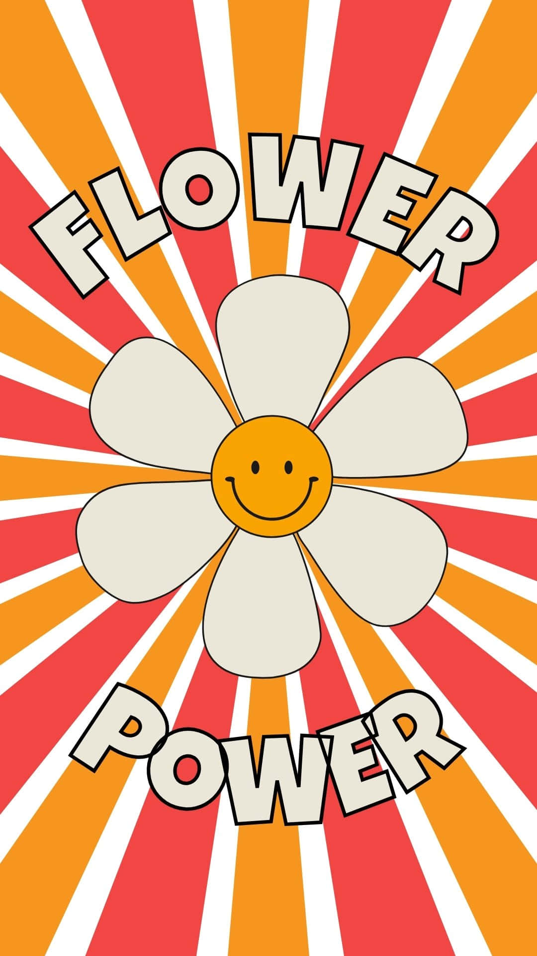 Download Retro Flower Power Poster Wallpaper | Wallpapers.com