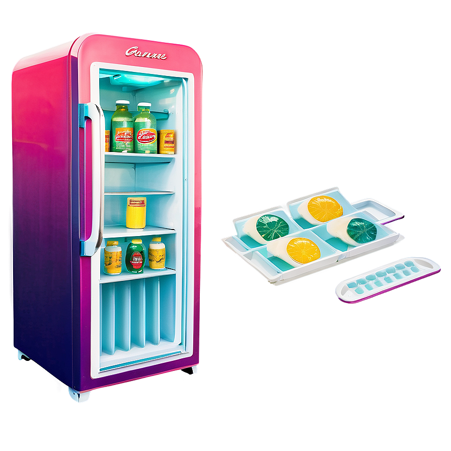 Retro Fridge Png 05252024 PNG