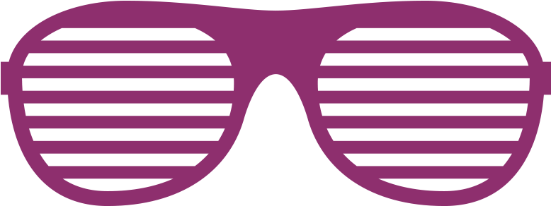 Retro Futuristic Shutter Shades PNG