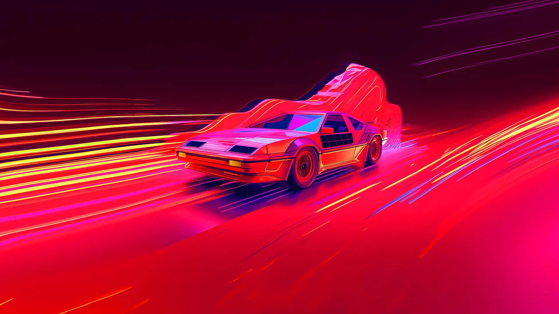 Retro Futuristic Speedster Wallpaper