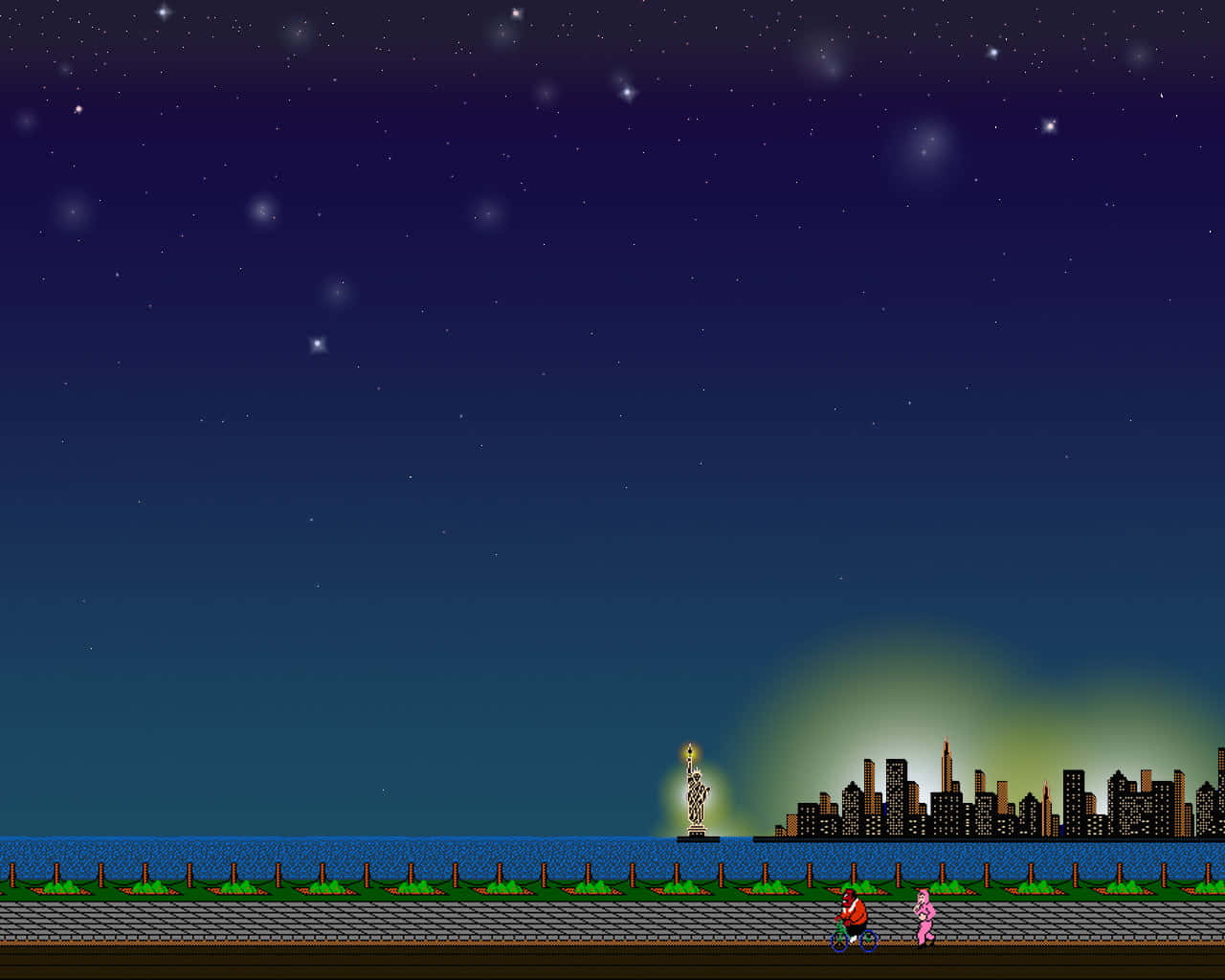 Retro Game Punch-out Night Sky Wallpaper