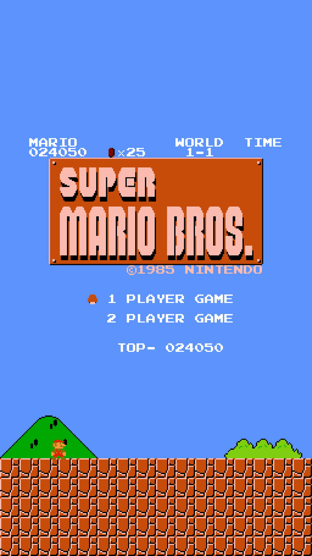 Videojuegoretro Super Mario. Fondo de pantalla