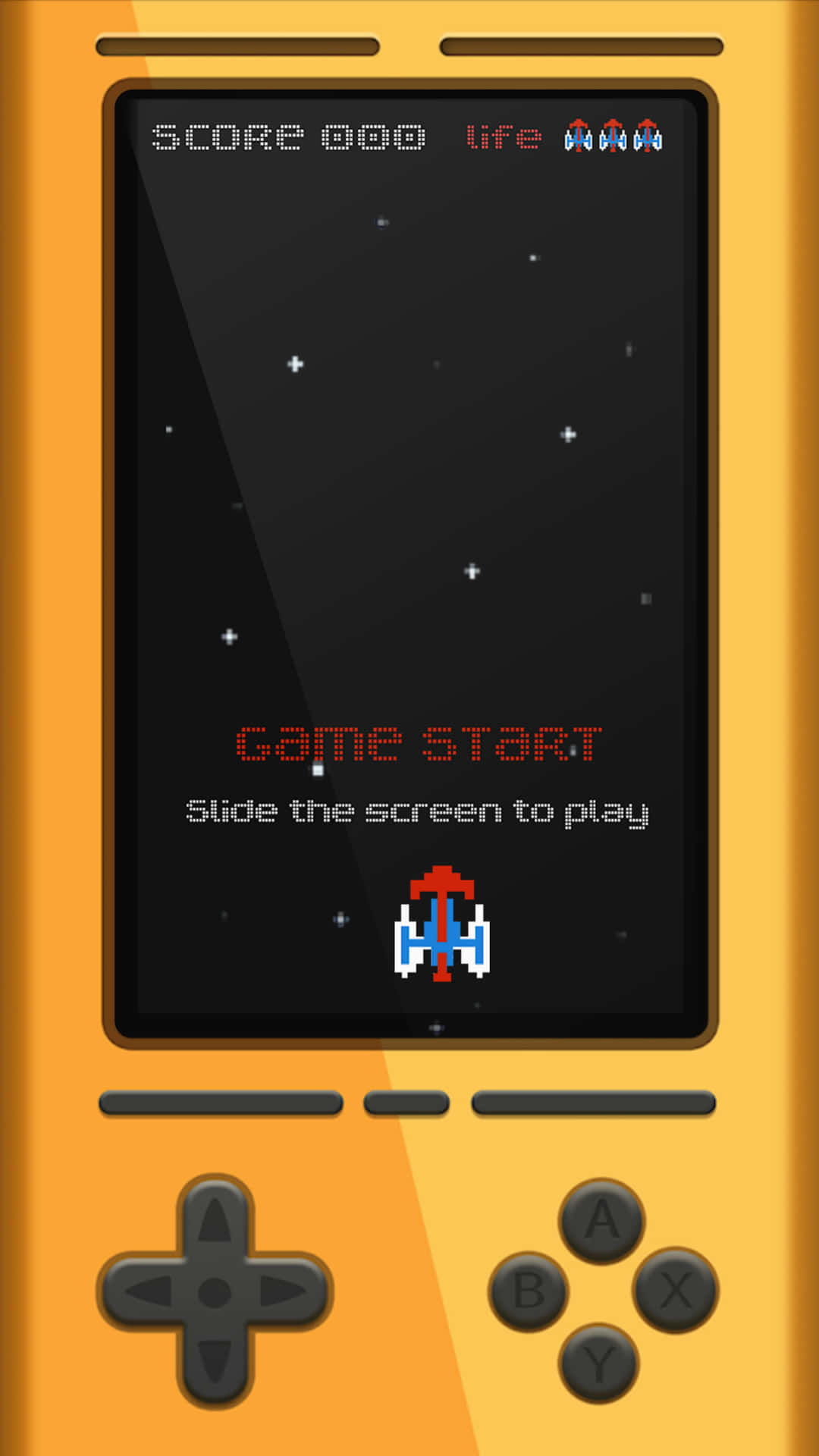 Retro Game Yellow Tablet Spacecraft Wallpaper