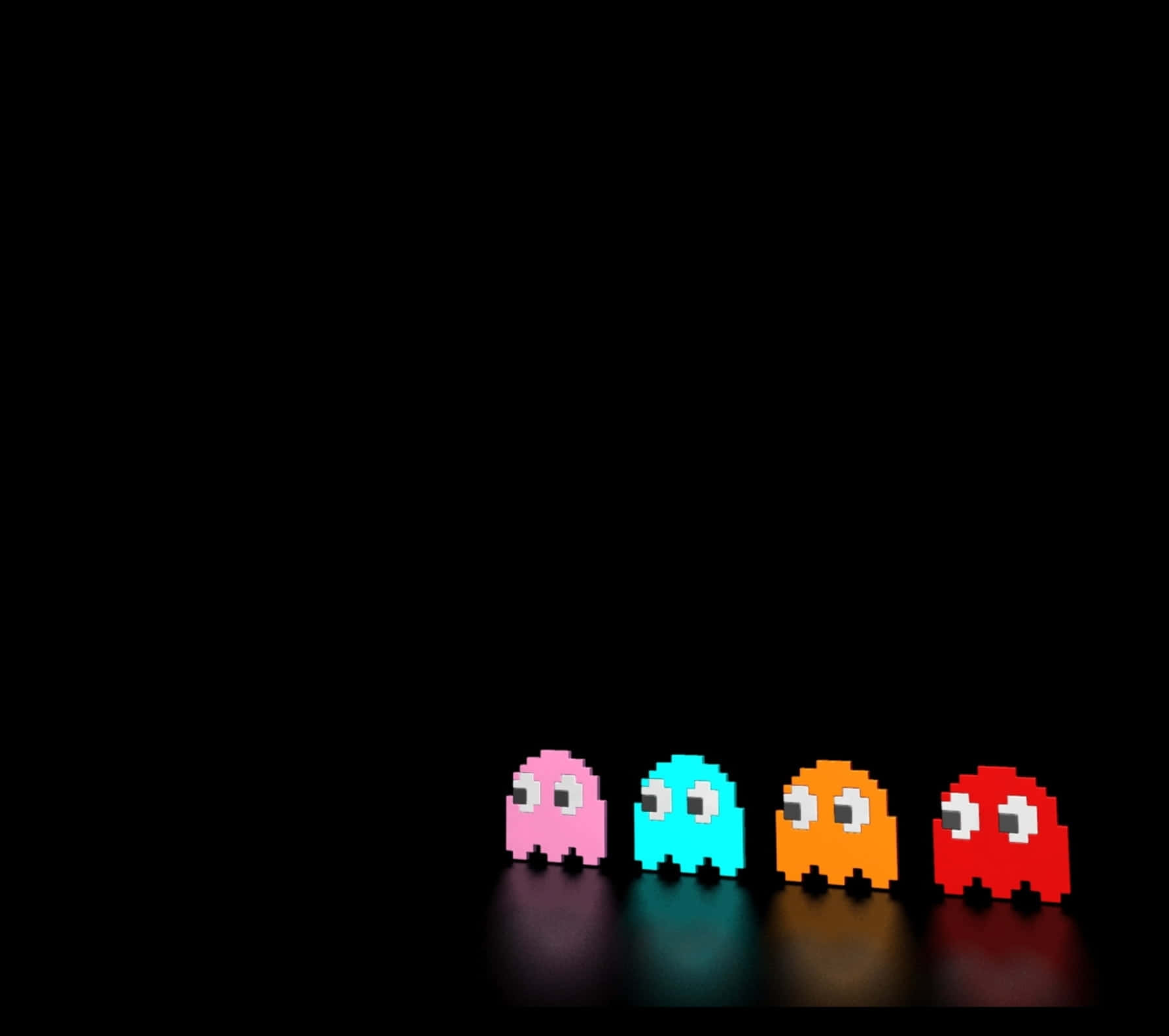 Retro Game Pac-man Ghosts Pixelated Wallpaper