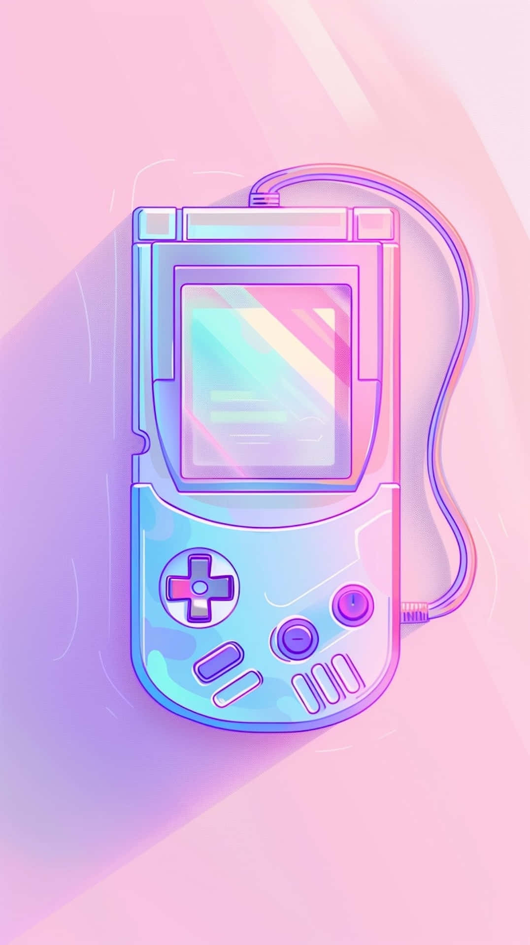 Retro Gameboy Esthetiek Roze Glans Achtergrond