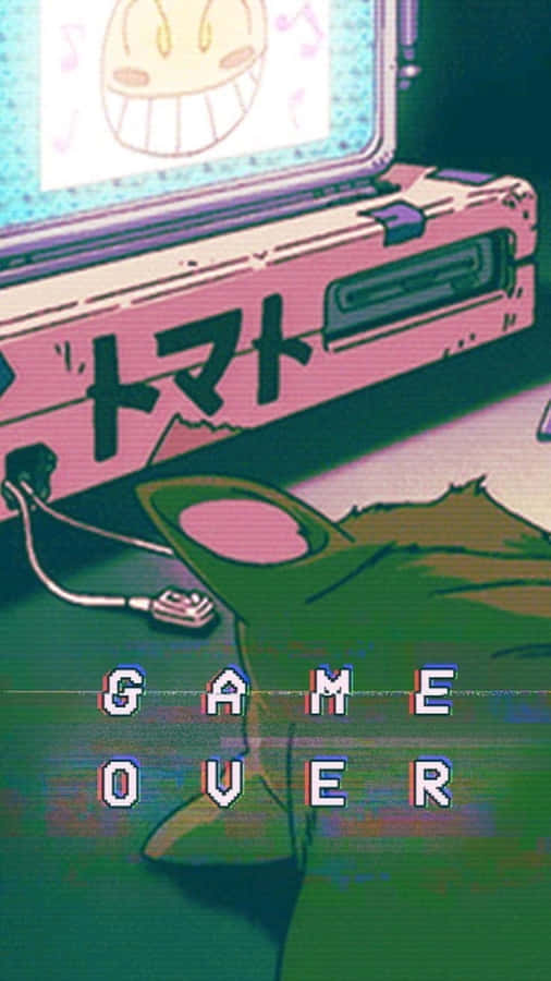 Retro Gaming Game Over Aesthetic Achtergrond