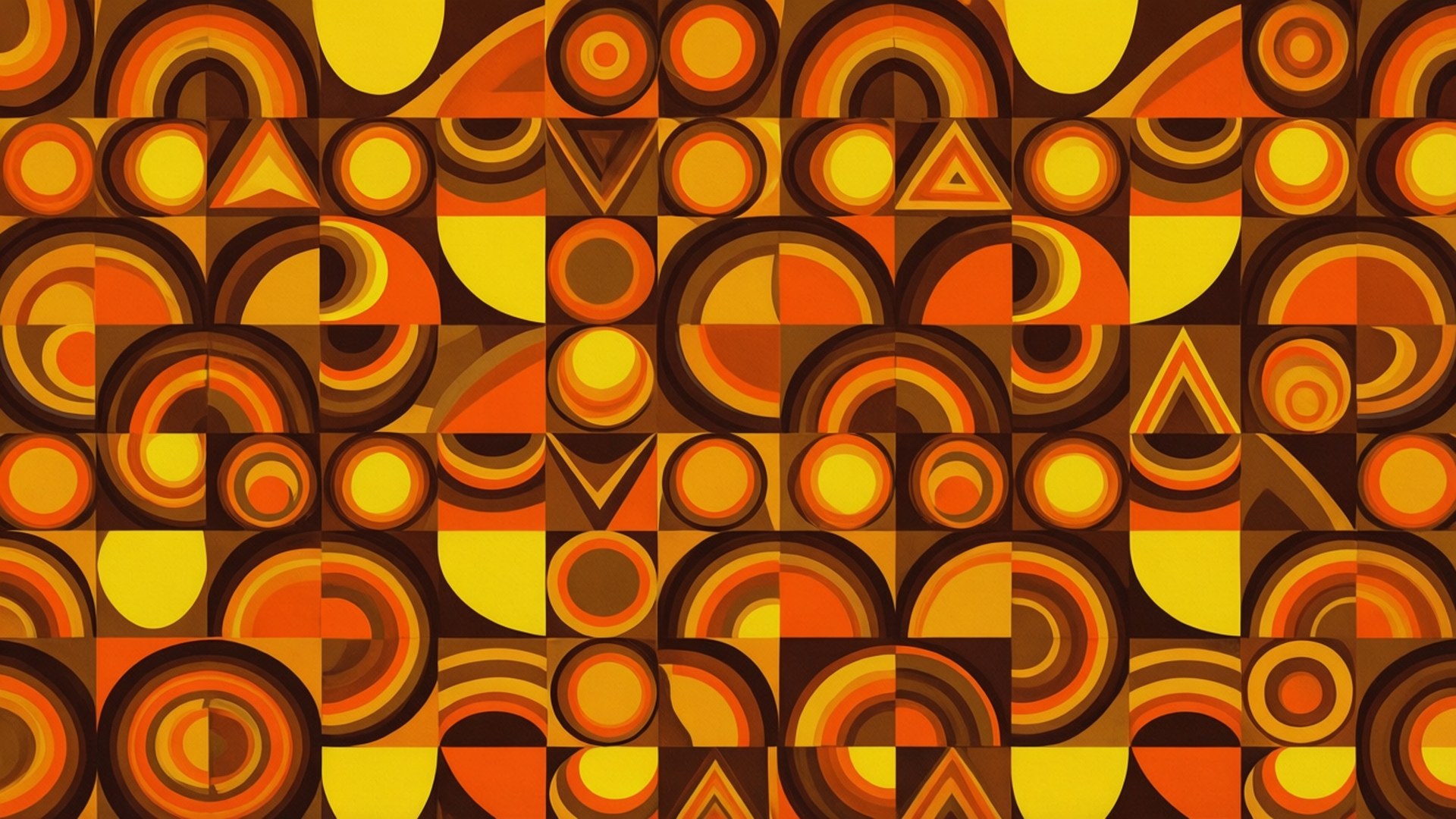 Retro Geometrisches Muster Wallpaper