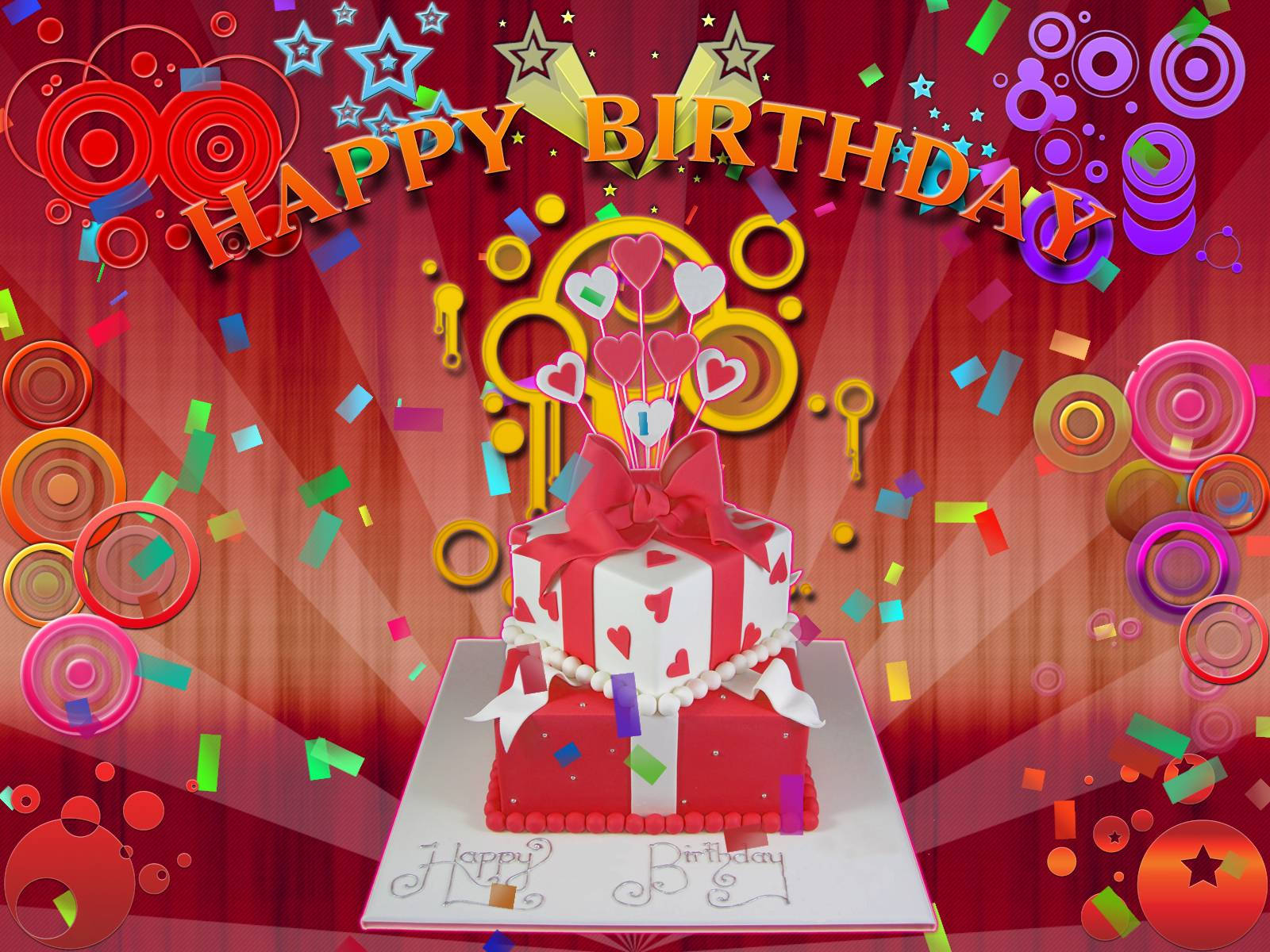 Retro Gift Happy Birthday Background Wallpaper