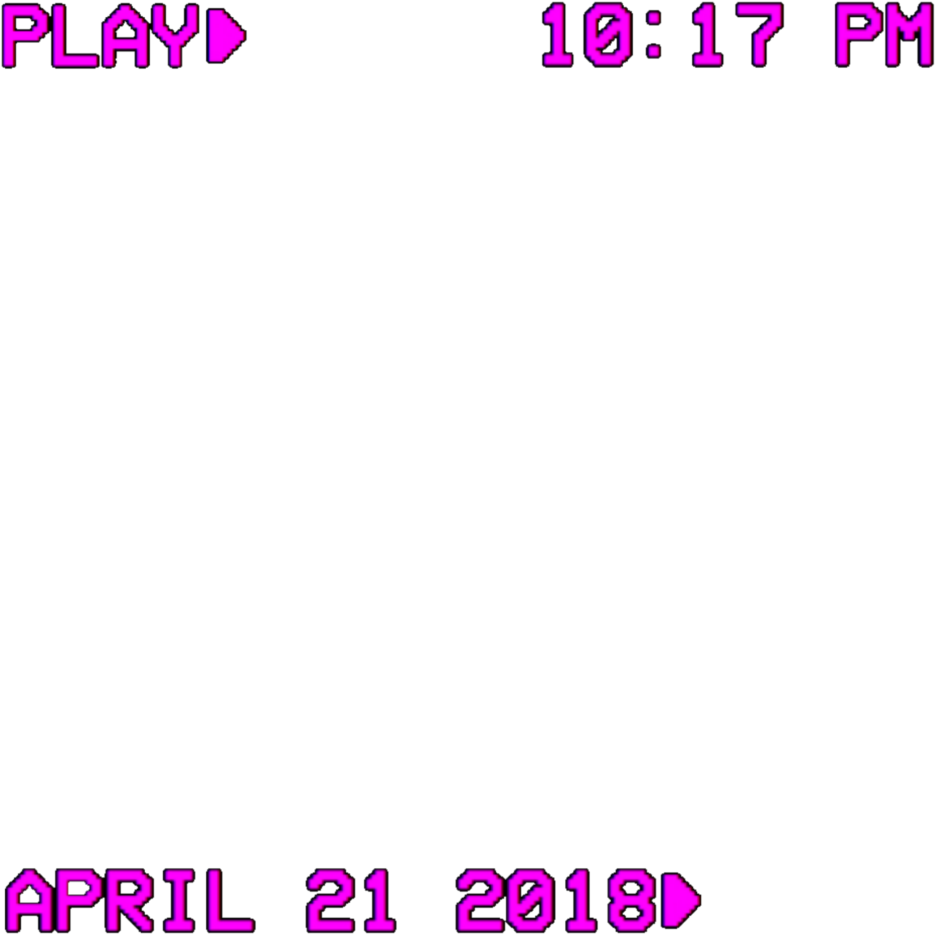 Retro Glitch Date Display PNG