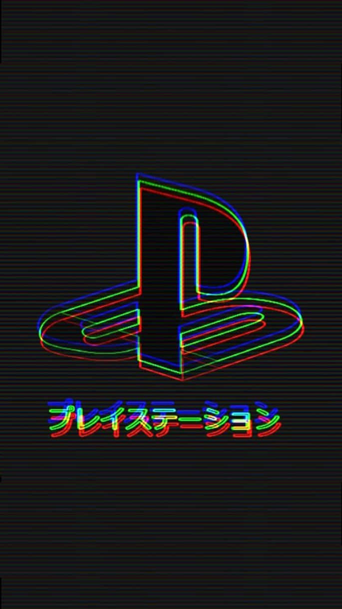 Retro Glitch Gaming Logo Achtergrond