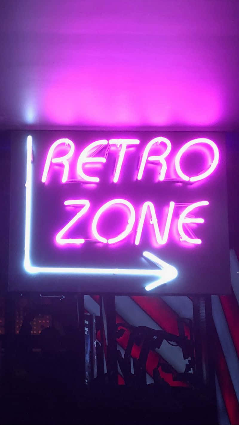 Retro Glow: A Glimpse Of The Vibrant Neon Aesthetics Wallpaper