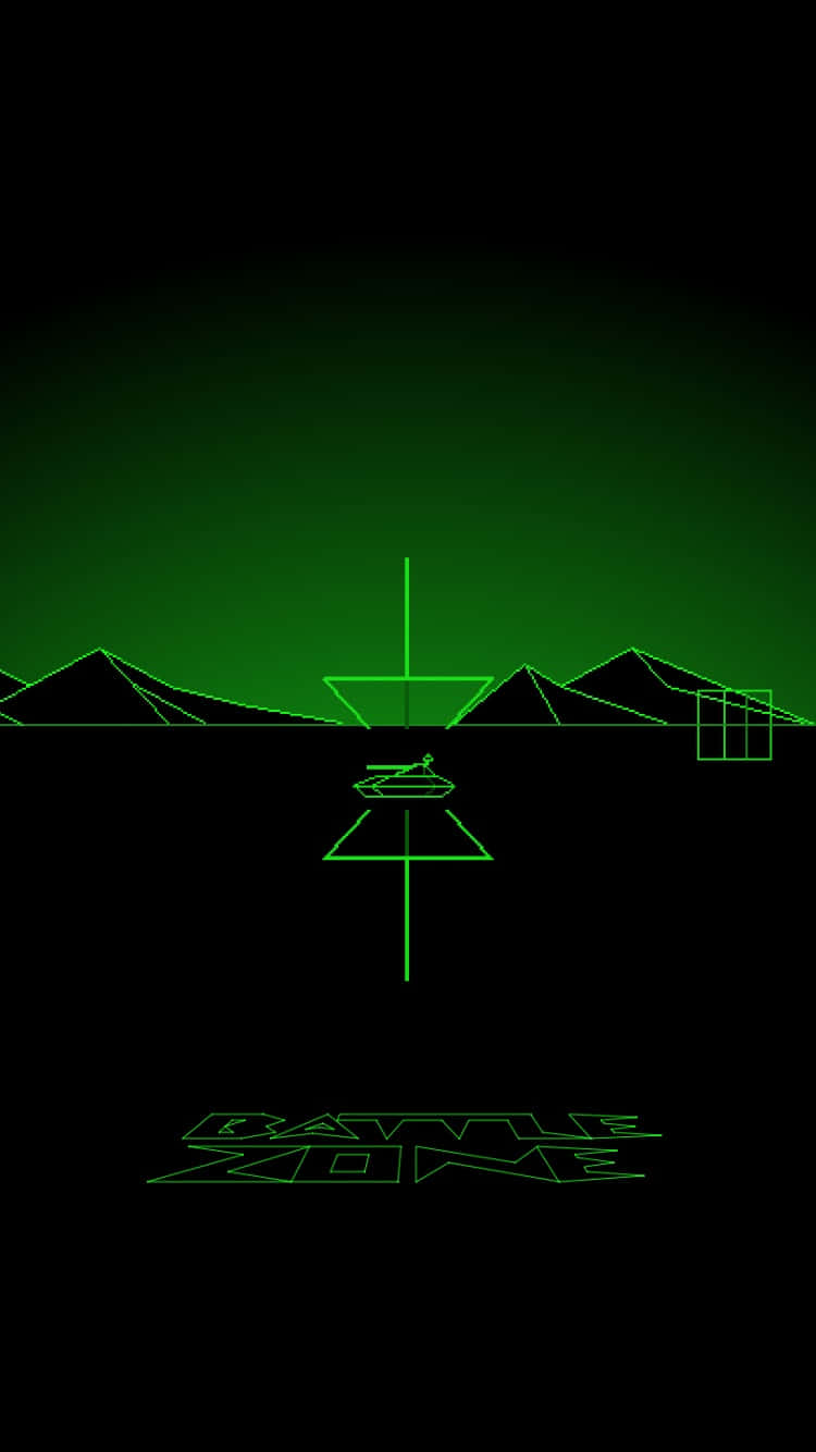 Retro Green Vector Graphics Arcade Game Wallpaper