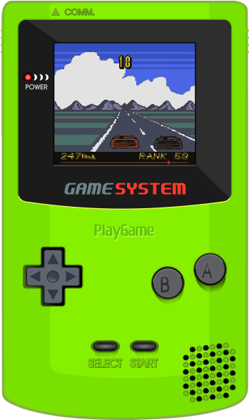 Retro Handheld Racing Game PNG