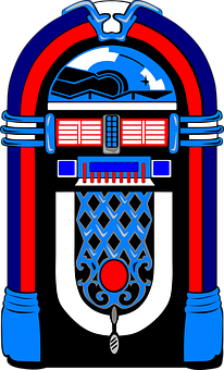 Retro Jukebox Vector Illustration PNG