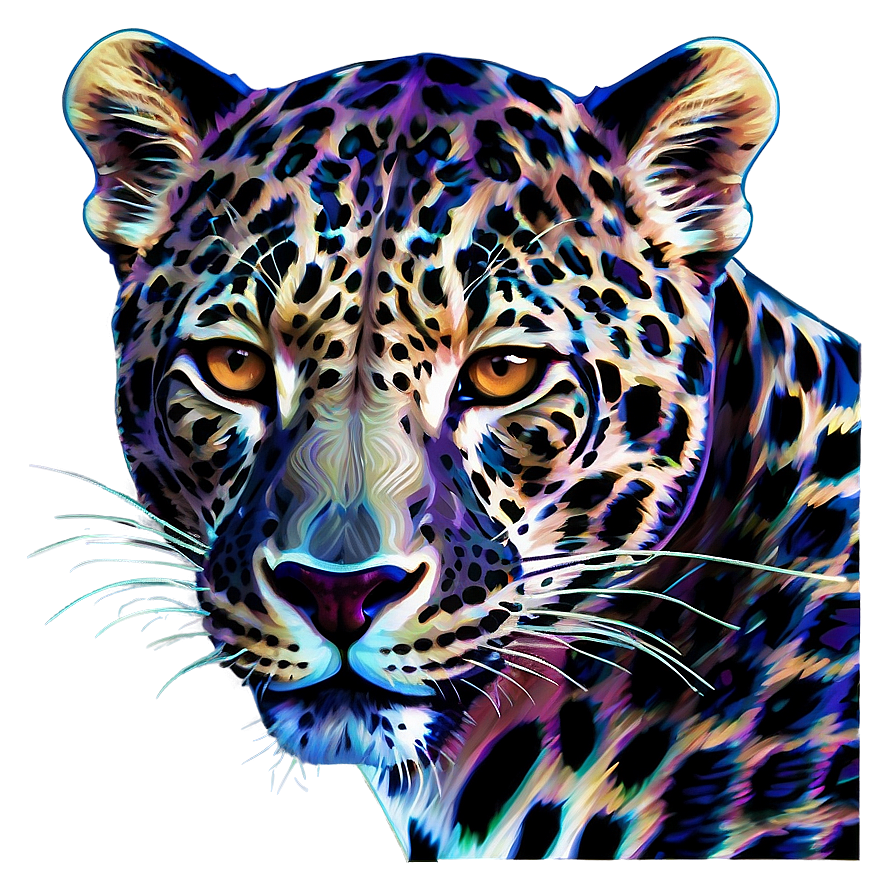 Retro Leopard Pop Art Png Hdd PNG