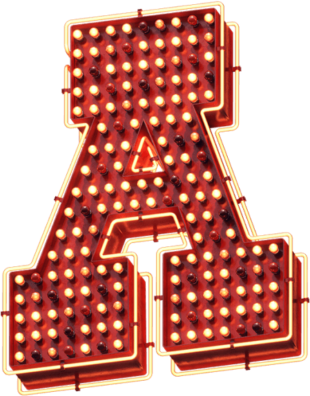 Retro Lighted Arrow Signboard PNG