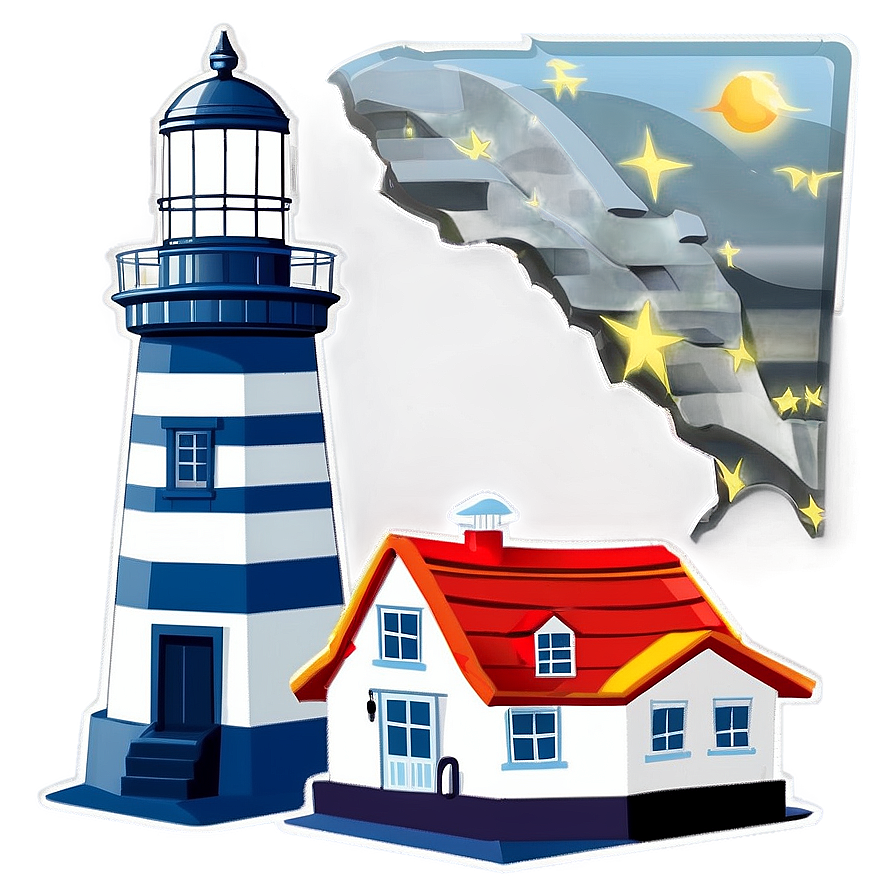 Retro Lighthouse Png 17 PNG