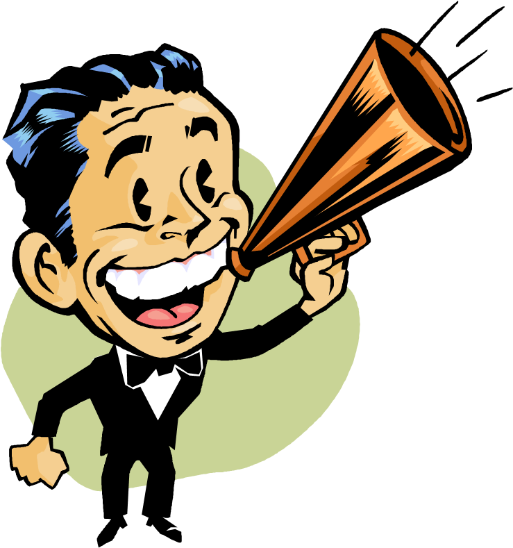 Retro Man With Megaphone PNG