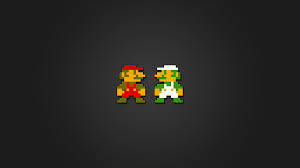 Retromario Y Luigi Pixel Fondo de pantalla
