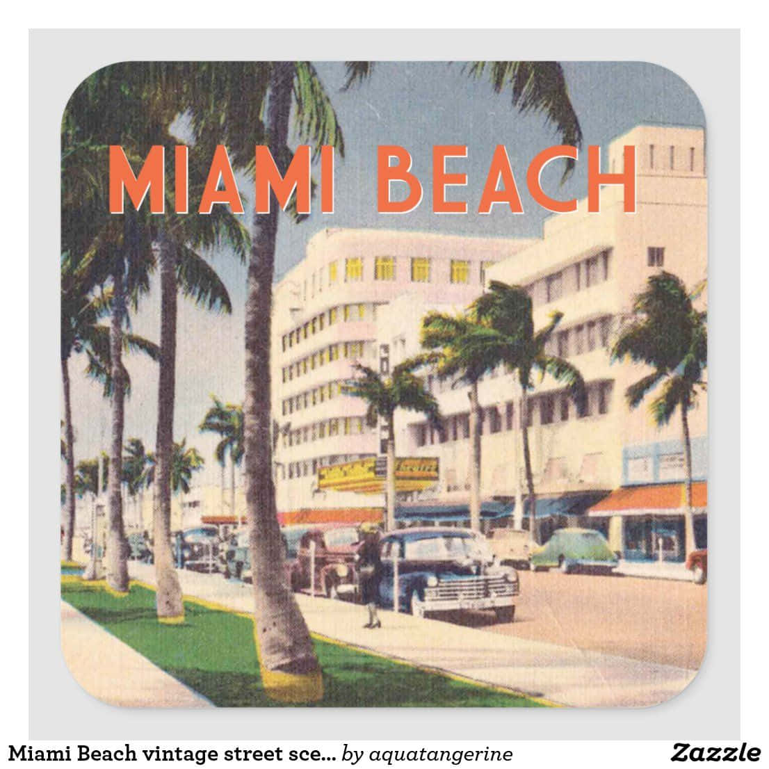Erlebensie Das Nostalgische Gefühl Von Miami In Seiner Retro-ära. Wallpaper