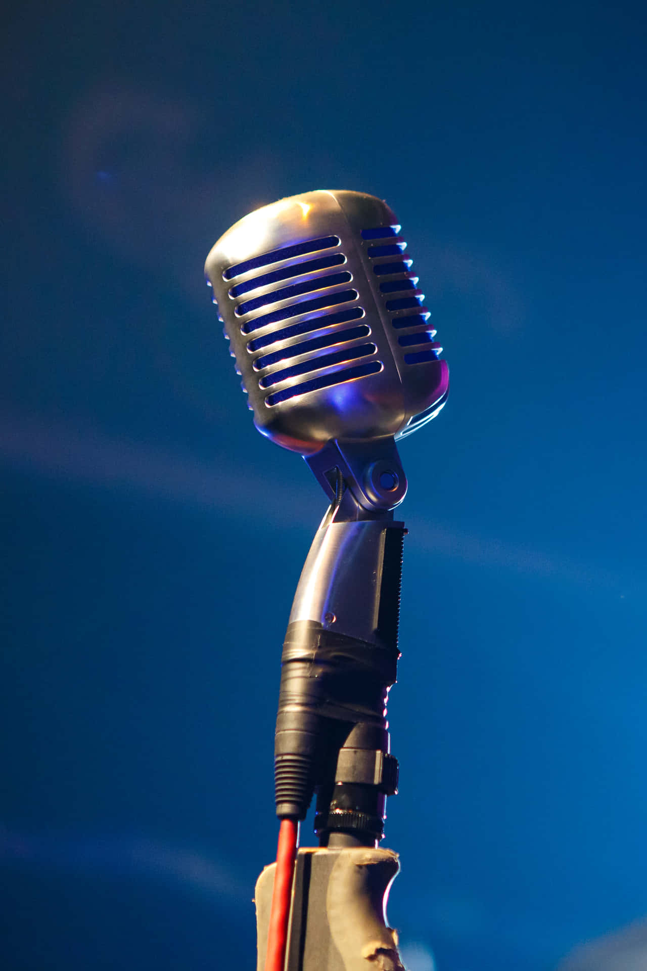 Retro Microphone On Stage Wallpaper