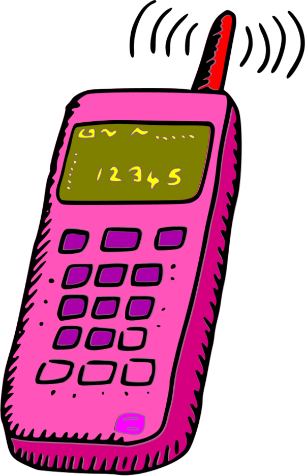 Retro Mobile Phone Clipart PNG