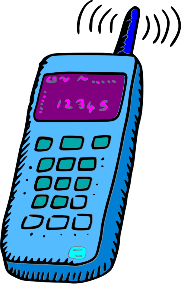 Retro Mobile Phone Clipart PNG