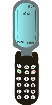 Retro Mobile Phone Illustration PNG