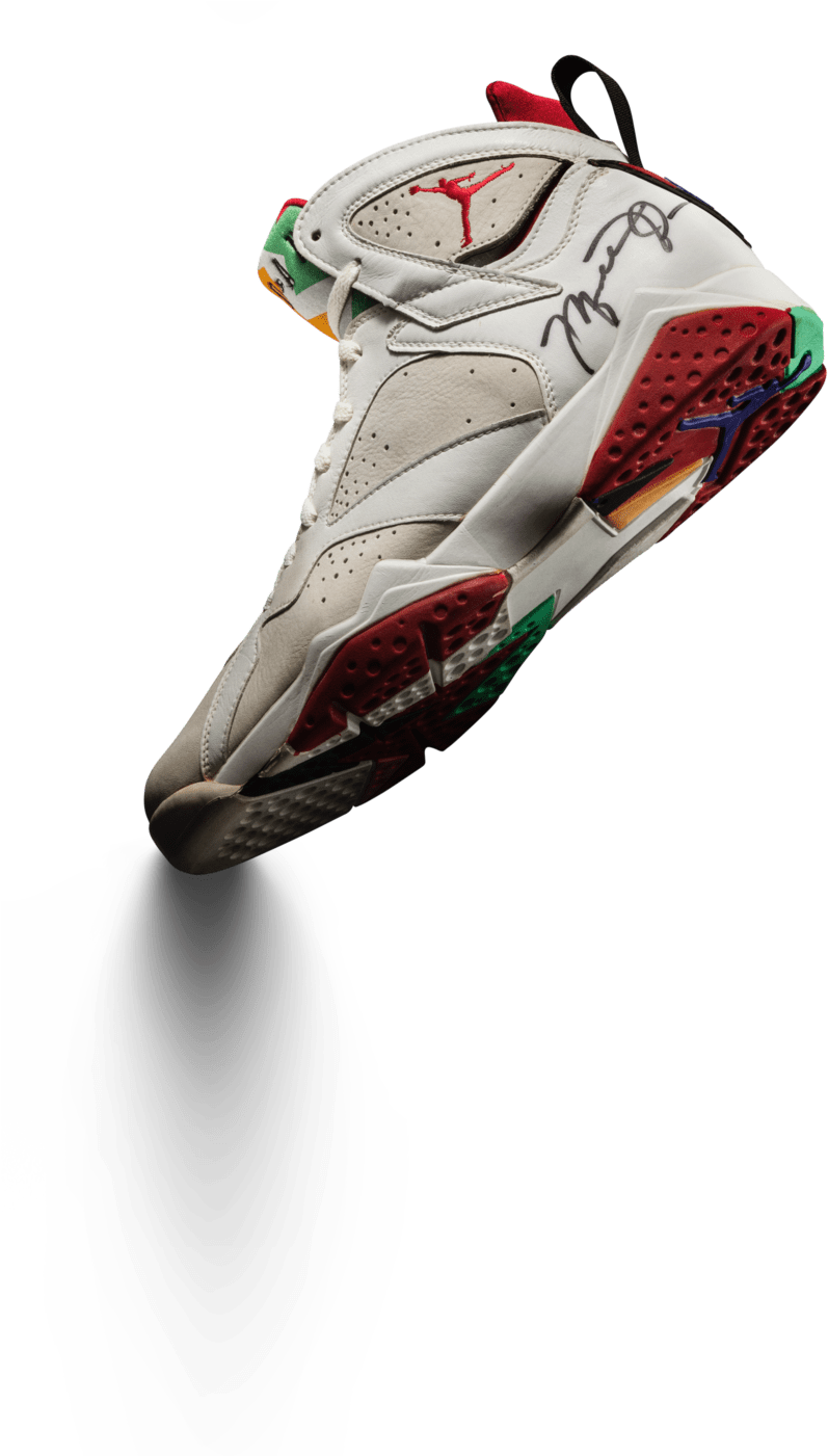 Retro Multicolor Sneaker Floating PNG
