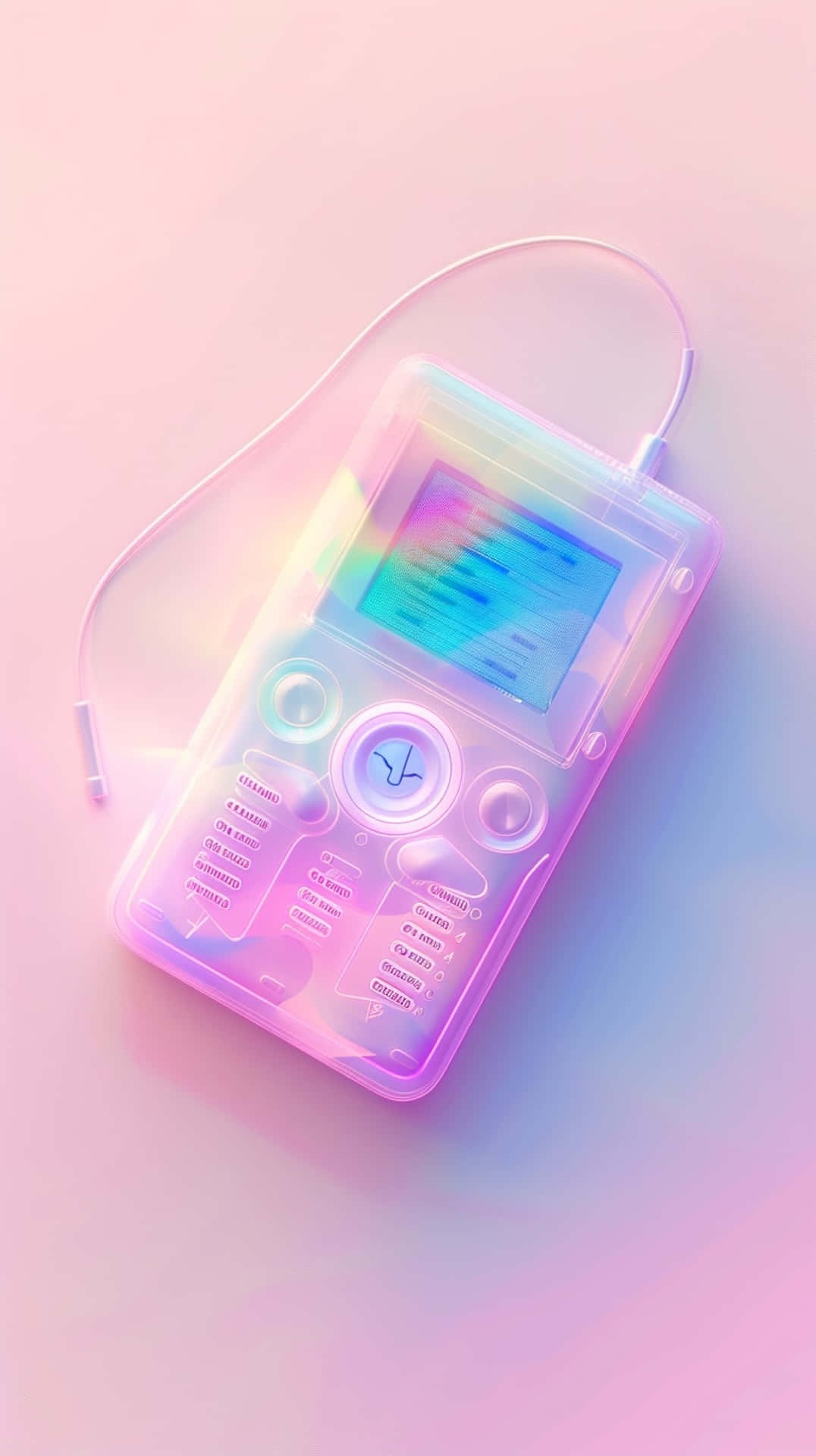 Retro Music Player Iridescent Glow Wallpaper