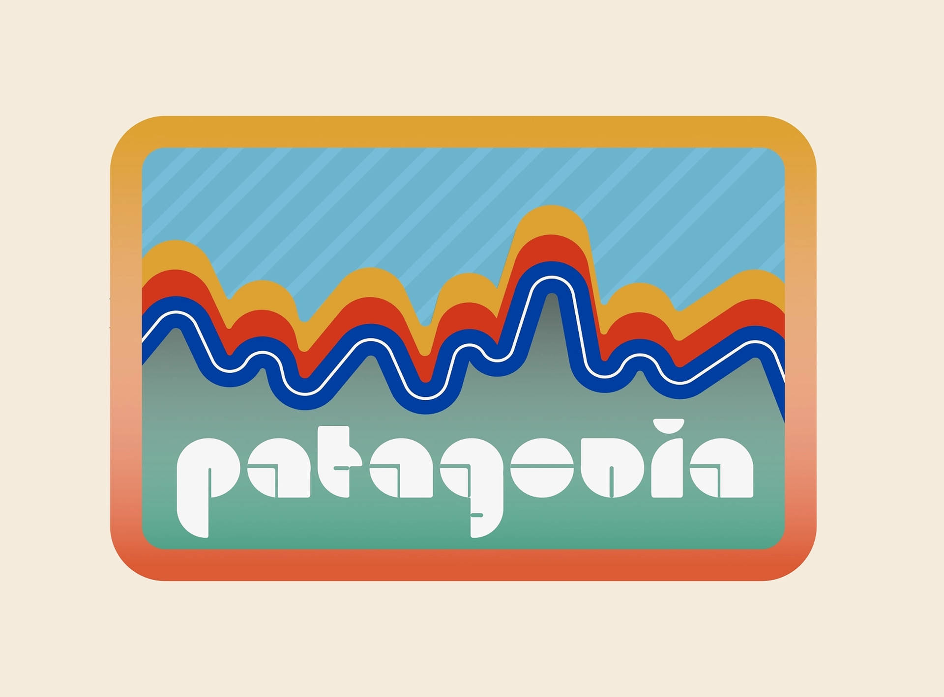 Retro Patagonia Logo Wallpaper