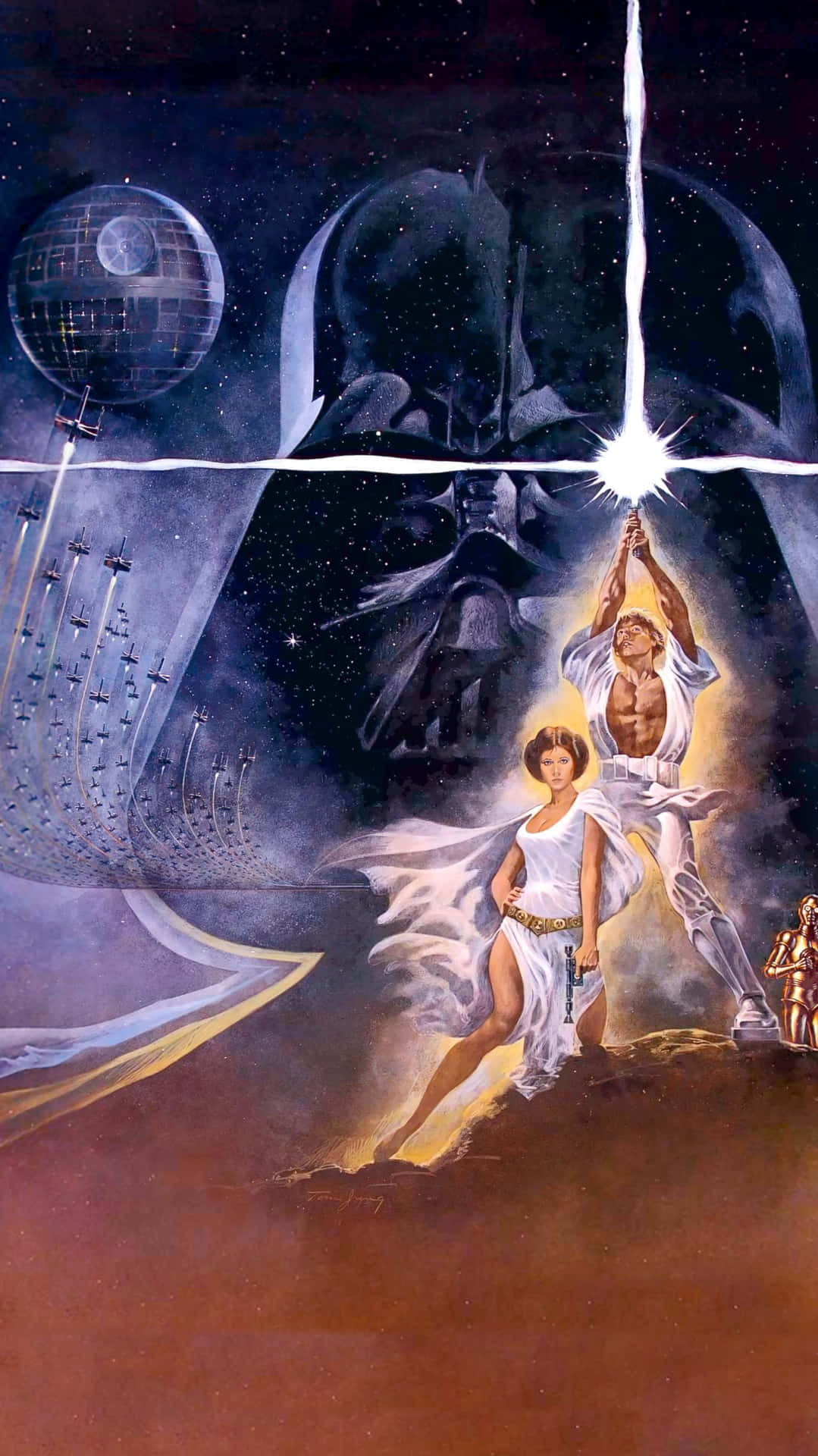 Starwars The Force Awakens Plakat Wallpaper