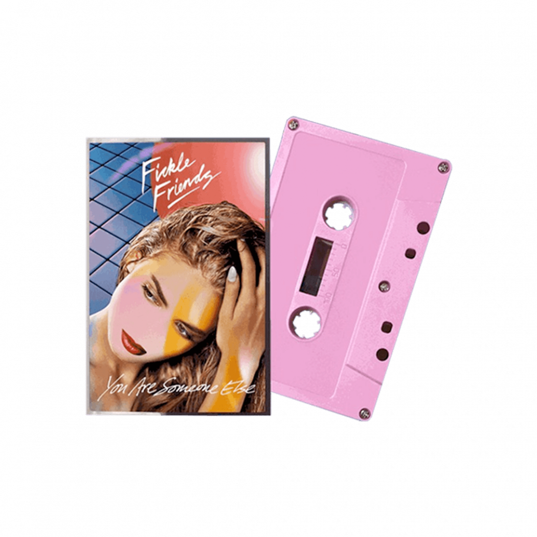 Retro Pink Cassetteand Album Cover PNG