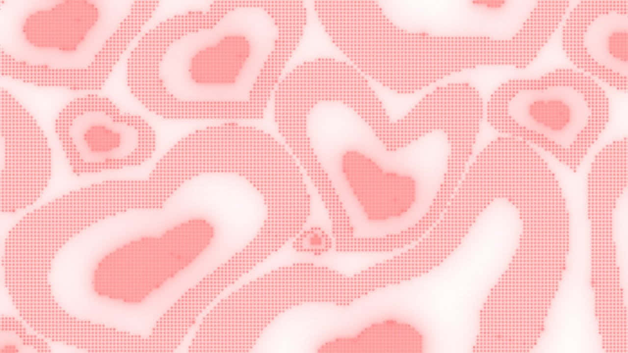 Retro_ Pink_ Hearts_ Pattern Wallpaper
